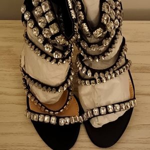 Public Desire Rhinestone satin heels